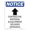 Signmission OSHA Sign, 14" H, Rigid Plastic, Contractor Material Sign With Symbol, Portrait, 1014-V-10824 OS-NS-P-1014-V-10824 - alternate 1